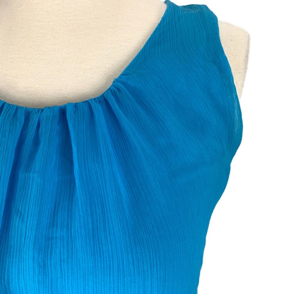 New York & Company Blue XS Tank Blouse Lined - Picture 3 of 7